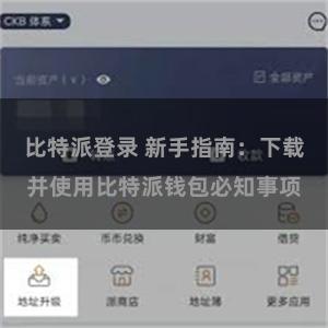 比特派登录 新手指南：下载并使用比特派钱包必知事项