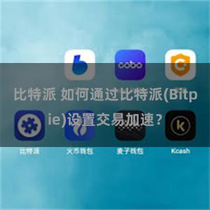 比特派 如何通过比特派(Bitpie)设置交易加速？