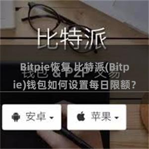 Bitpie恢复 比特派(Bitpie)钱包如何设置每日限额？