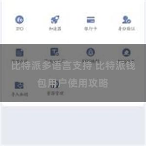 比特派多语言支持 比特派钱包用户使用攻略