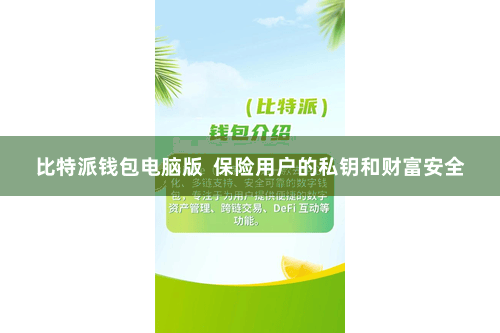 比特派钱包电脑版  保险用户的私钥和财富安全